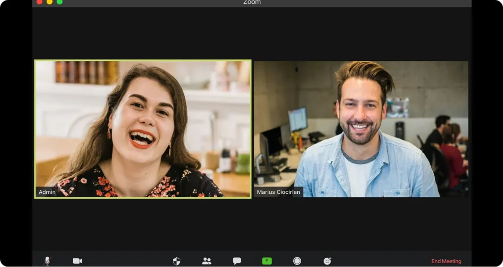 Laptop screen showing a student and instructor during private tutoring for the online real estate course